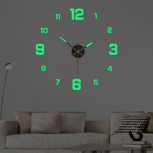 Generic Horloge Murale 3D DIY 40 cm Lumineuse