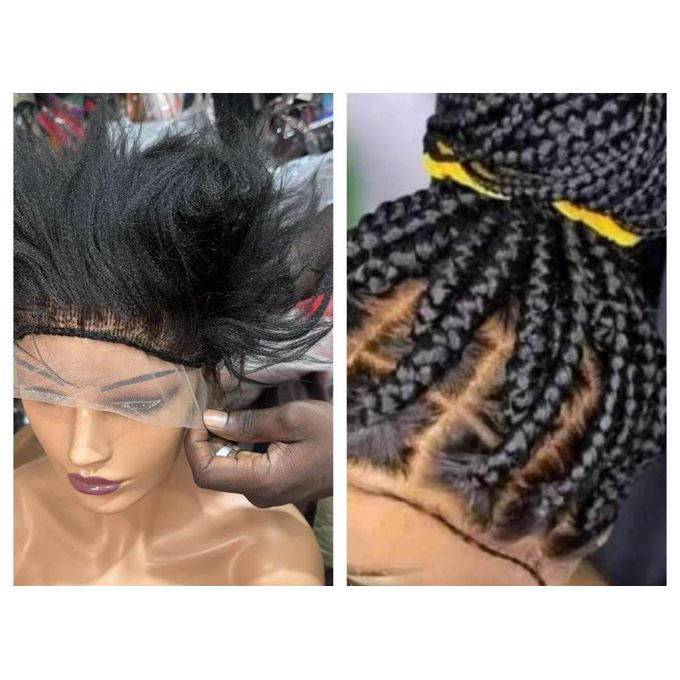 Generic Lace Frontal pour Perruque et Tresse Noir
