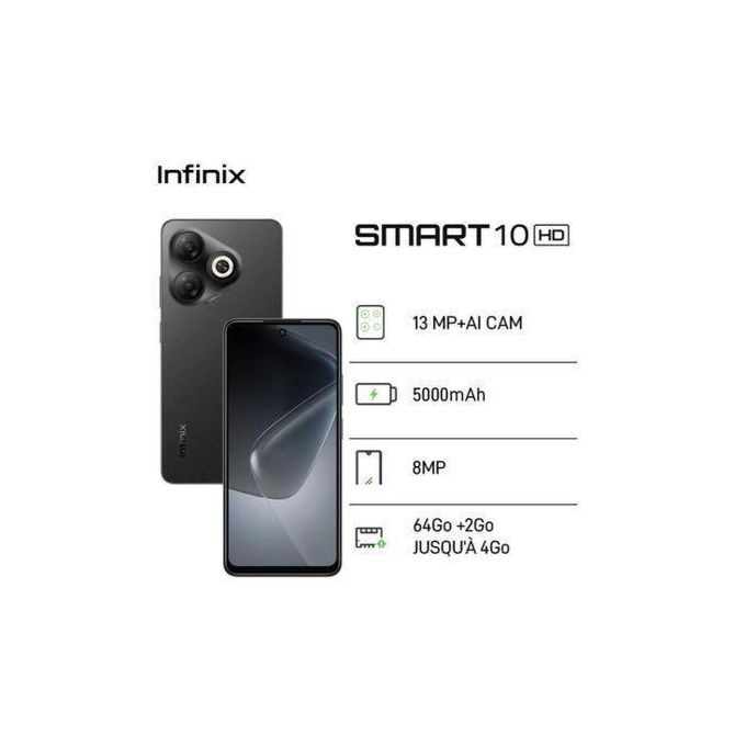 Infinix Smart 10 HD 64Go/2Go RAM 4G