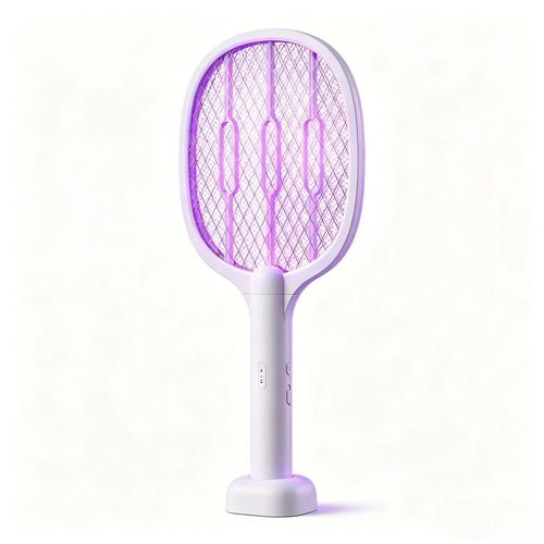 Lampe et raquette anti-moustiques électrique 2 en 1