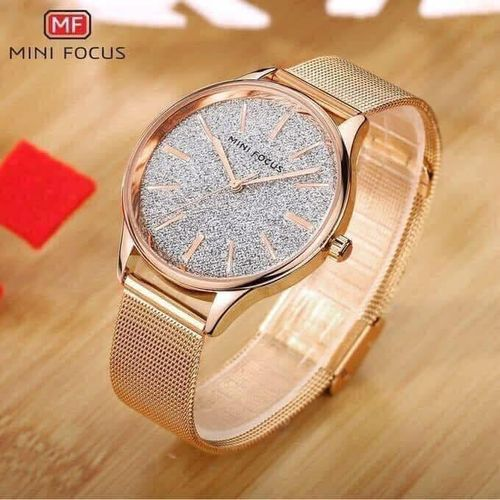 Mini Focus Montre femme à quartz or rose